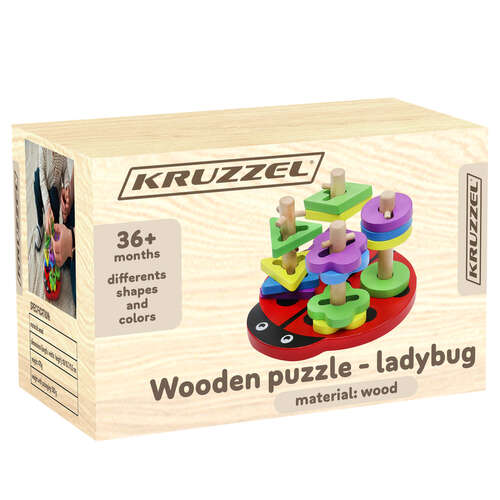Dřevěné puzzle - beruška